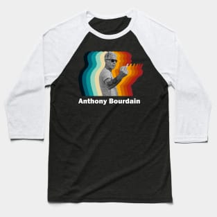 Anthony Bourdain Retro Fade Baseball T-Shirt